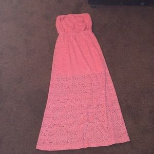 A topless long dress with shorts underneath shorts